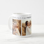 Elegante Best Mama je Custom Family Foto Collage Kaffeetasse (Vorderseite Links)