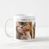 Elegante Best Mama je Custom Family Foto Collage Kaffeetasse (Links)