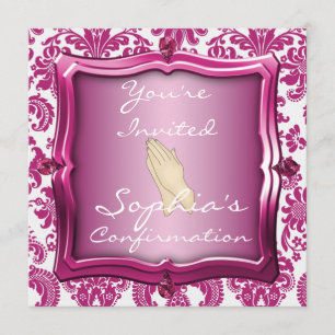 Elegante BESTÄTIGUNG Damast-Entwurf EINLADUNGEN