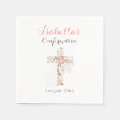 Elegante Bestätigung des Blumenkreuzes Serviette (Vorderseite)