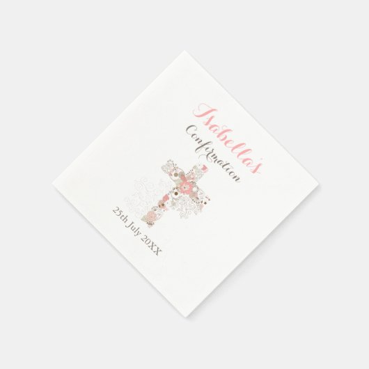 Elegante Bestätigung des Blumenkreuzes Serviette (Ecke)