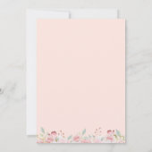 Elegante Bestätigung Minze und Peach Floral Einladung (Rückseite)