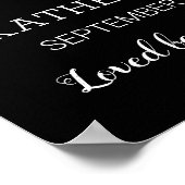 Elegante Bestattungsmahnmal Keepake 9 FotoCollage Poster (Ecke)