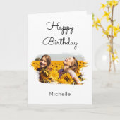 Elegante BESTE FREUNDIN Best Friends Forever Gebur Karte (Gelbe Blume)