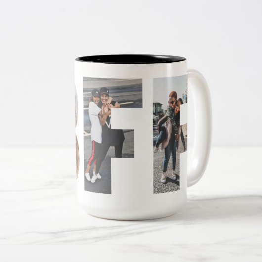 Elegante BESTE FREUNDIN Die besten Freunde für imm Zweifarbige Tasse (VorderseiteRechts)