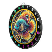 Elegante Betta Dartboard Wall Display Dartscheibe (Vorderseite rechts)