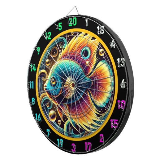 Elegante Betta Dartboard Wall Display Dartscheibe (Vorderseite rechts)