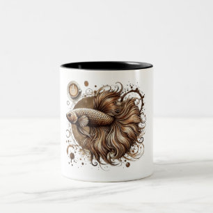 Elegante Betta Fish Coffee Tasse Artistic Watercol