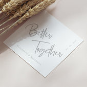 Elegante "Better Together" Silver Script Wedding Serviette