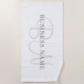 Elegante Bezeichnung Monogramm oder Name Strandtuch (Vorderseite)
