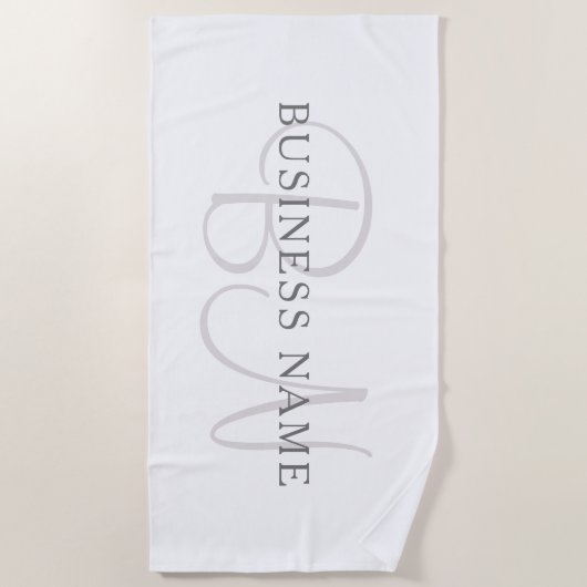 Elegante Bezeichnung Monogramm oder Name Strandtuch (Vorderseite)
