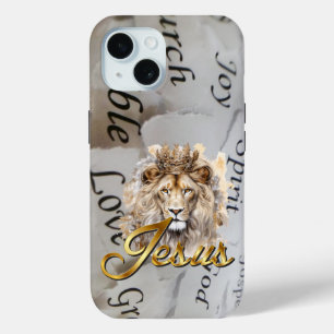 Elegante Bibel Monochrom Jesus Löwe von Juda Case-Mate iPhone Hülle