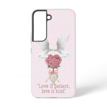 Elegante Bibel Rosa Punkt Tauben Herz Topiary