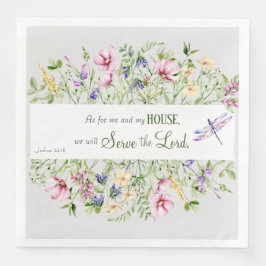 Elegante Bibel Verse Botanische Wasserfarbe Serviette