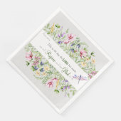 Elegante Bibel Verse Botanische Wasserfarbe Serviette (Ecke)