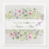 Elegante Bibel Verse Botanische Wasserfarbe Serviette (Vorderseite)