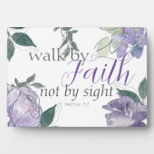 Elegante Bibel Verse, die durch den Glauben gehen, Fotoplatte (Vorderseite)