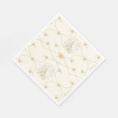 Elegante Bienen Elfenbeingolden Duschdekor Serviette (Ecke)
