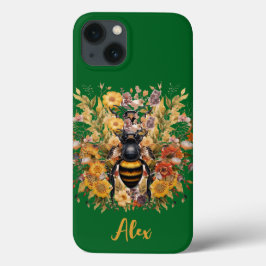 Elegante Bienen und Sonnenblumen mit Individuelle  Case-Mate iPhone Hülle
