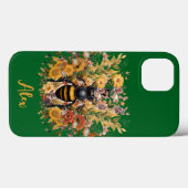 Elegante Bienen und Sonnenblumen mit Individuelle  Case-Mate iPhone Hülle (Rückseite (Horizontal))