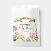 Elegante Bienen- und Wildblume-Babydusche Vielen D Geschenktütchen (Vorderseite)