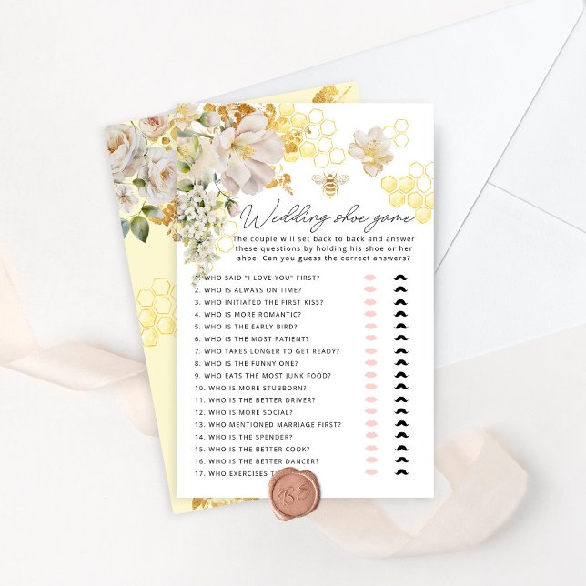 Elegante Bienenwaben Das Hochzeitschuhspiel (Von Creator hochgeladen)