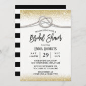 Elegante Bindung an das knotenrustikale Brautparty Einladung (Vorne/Hinten)