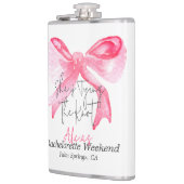 Elegante Bindung an den knospenrosa Junggeselinnen Flachmann (Links)