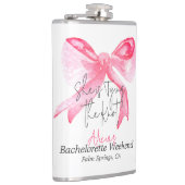 Elegante Bindung an den knospenrosa Junggeselinnen Flachmann (Rechts)