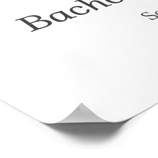 Elegante Bindung an den knospenrosa Junggeselinnen Poster (Ecke)