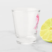 Elegante Bindung an den knospenrosa Junggeselinnen Schnapsglas (Links)