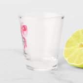 Elegante Bindung an den knospenrosa Junggeselinnen Schnapsglas (Rechts)