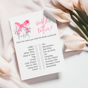 Elegante Bindung des Brautparty-Spiels "Knot Pink