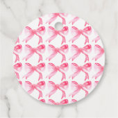 Elegante Bindung des knospenrosa Brautparty Geschenkanhänger (Rückseite)