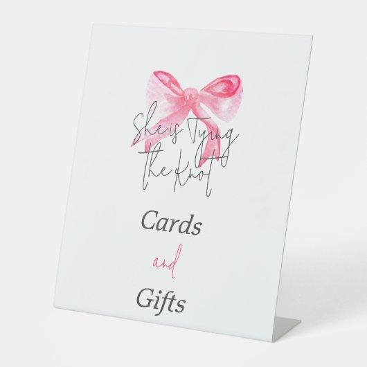 Elegante Bindung des knospenrosa Brautparty Sockelschild (Vorderseite)