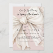 Elegante Bindung des weißen Brautparty des Knotens Einladung (Vorderseite)