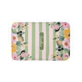 Elegante Bio grüne Blume Kunst, Dichtung und Musik Badematte (Vorderseite)