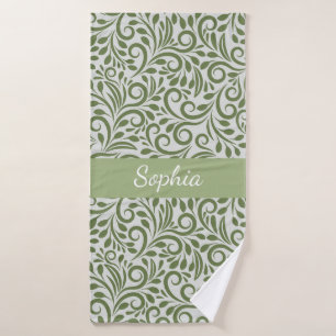 Elegante Bio Grüne Form Kunst für Geschenke Badehandtuch