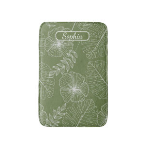 Elegante Bio Grüne Form Kunst für Geschenke Badematte