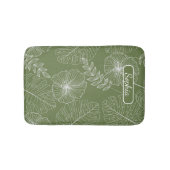 Elegante Bio Grüne Form Kunst für Geschenke Badematte (Vorderseite)