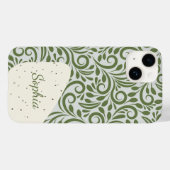 Elegante Bio Grüne Form Kunst für Geschenke Case-Mate iPhone Hülle (Rückseite (Horizontal))