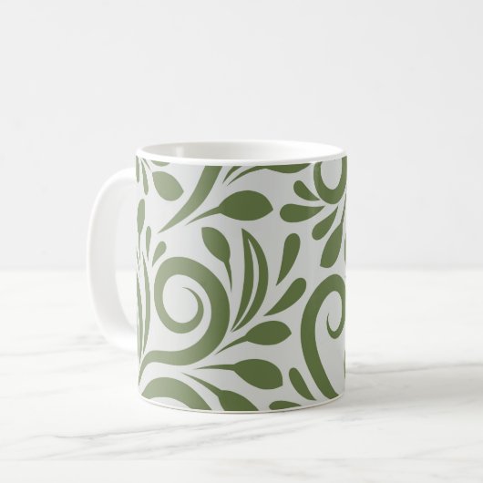 Elegante Bio Grüne Form Kunst für Geschenke Kaffeetasse (Vorderseite Links)
