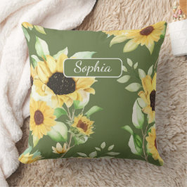 Elegante Bio Grüne Form Kunst für Geschenke Kissen