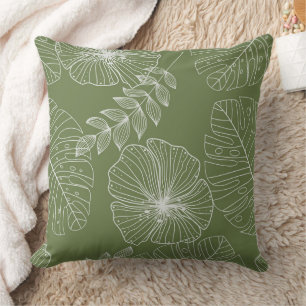 Elegante Bio Grüne Form Kunst für Geschenke Kissen