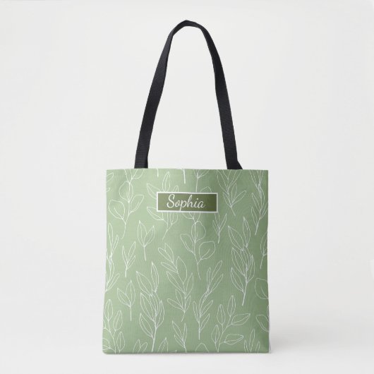 Elegante Bio Grüne Form Kunst für Geschenke Tasche (Vorderseite)