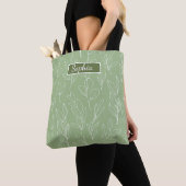 Elegante Bio Grüne Form Kunst für Geschenke Tasche (Von Nahem)