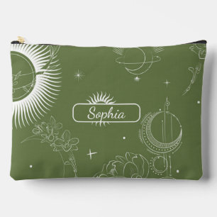 Elegante Bio Grüne Form Kunst für Geschenke Zubehörtasche