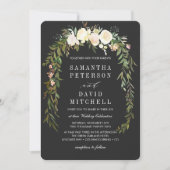 Elegante Bio Hochzeit im botanischen Garten Einladung (Vorderseite)