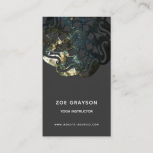 Elegante Bio Massagetherapie   Yoga Instructor Visitenkarte