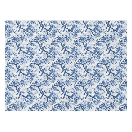 Elegante Bird and Tree Chinoiserie Tischdecke (Vorderseite (Horizontal))